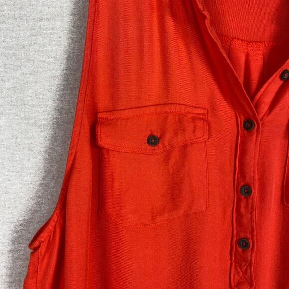 Y2K Abercrombie & Fitch Womens Sleeveless Popover Top Size Large Moose Logo - Picture 2 of 7